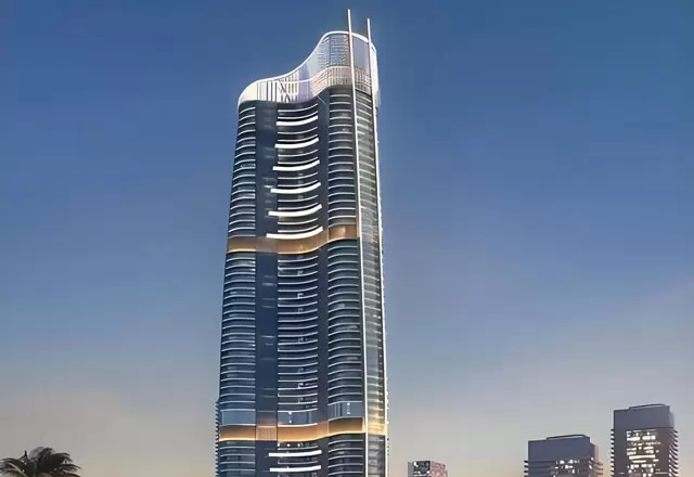 &Eacute;clairage de fa&ccedil;ade pour immeuble de grande hauteur &agrave; Alamein
