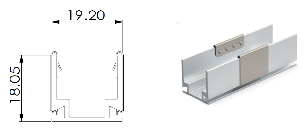 Type 1, clips AL pour application ext&eacute;rieure (AL50 mm/pi&egrave;ces avec 2 clips)