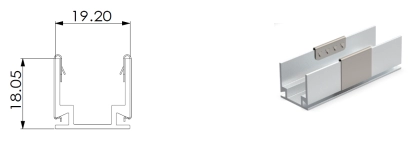 Type 1, clips AL pour application ext&eacute;rieure (AL50 mm/pi&egrave;ces avec 2 clips)