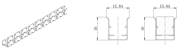 Type2, cha&icirc;ne en acier inoxydable&nbsp;: