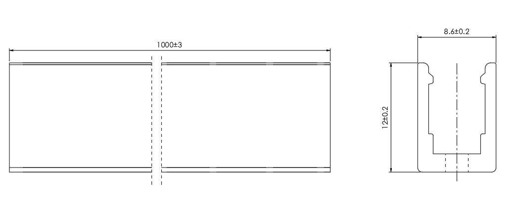  8.1 Profil PC de 1 m&egrave;tre