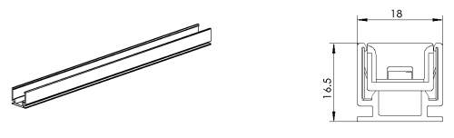 Type 1, profil AL pour application ext&eacute;rieure (1 m&egrave;tre par pi&egrave;ce, peut &ecirc;tre coup&eacute; &agrave; n'importe quelle longueur n&eacute;cessaire)