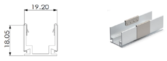 Type 1, clips AL pour application ext&eacute;rieure (AL50 mm/pi&egrave;ces avec 2 clips)