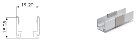 Type 1, clips AL pour application ext&eacute;rieure (AL50 mm/pi&egrave;ces avec 2 clips)