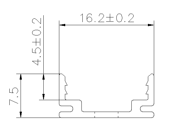 Type1, profil AL pour application ext&eacute;rieure (1 m&egrave;tre ou 3 cm par pi&egrave;ce)
